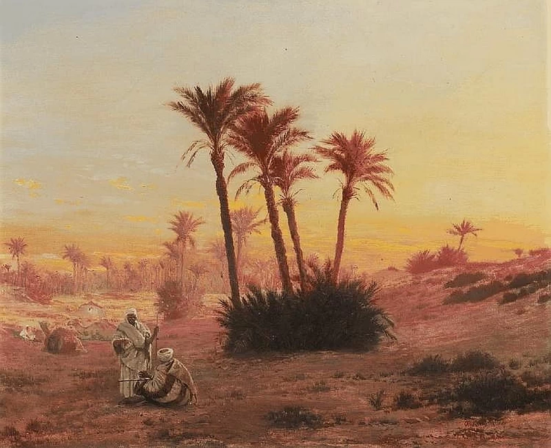 Paesaggio desertico al crepuscolo